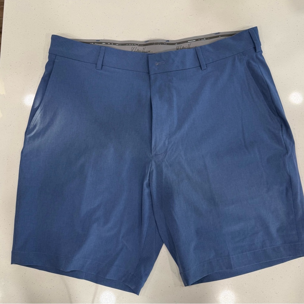 Walter Hagen Navy Flat-Front Men's Shorts
